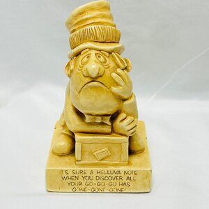 Vintage 1965 Paula Figurine Helluva Note Go Go Gone Humorous